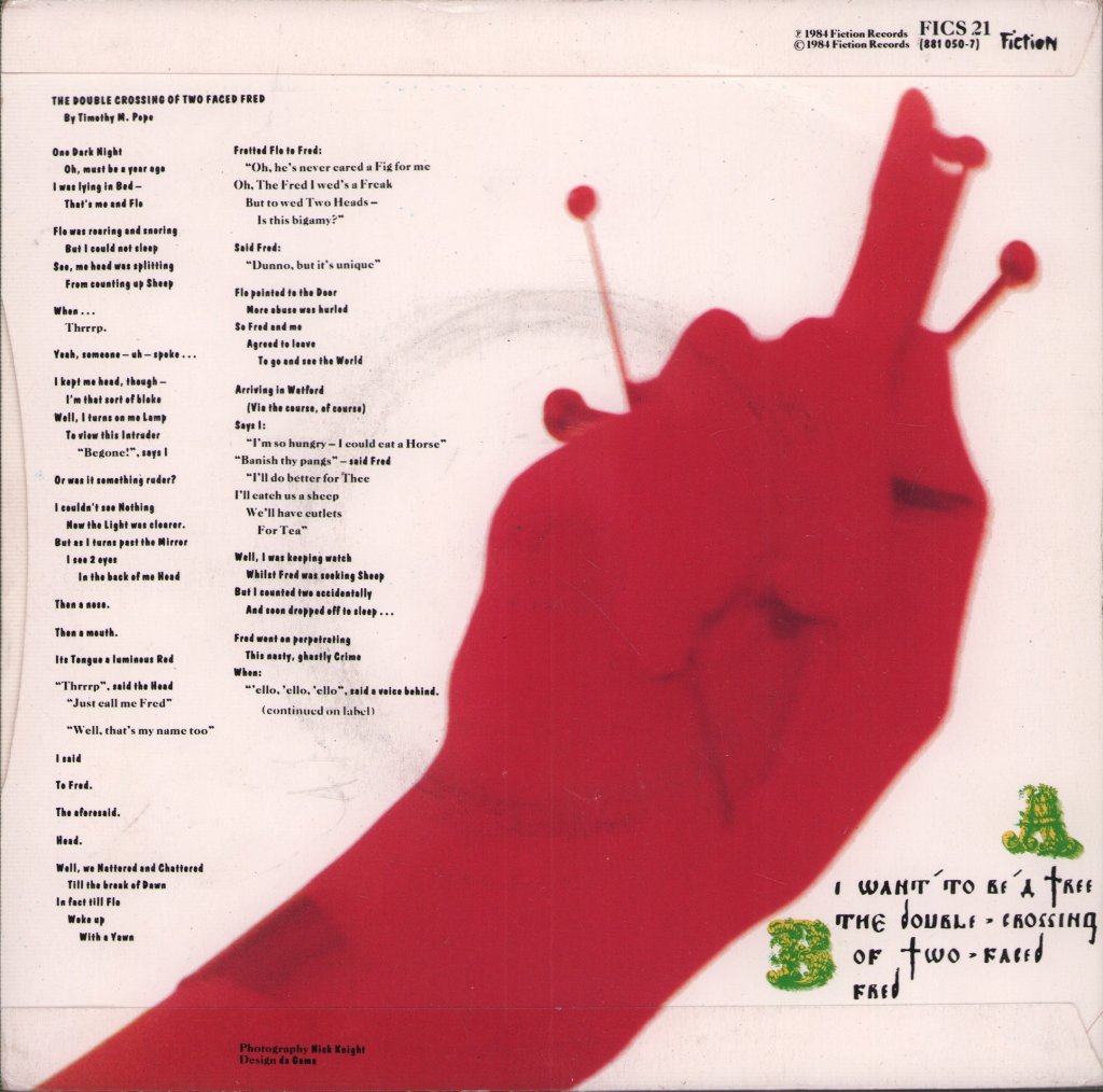 Tim Pope - I Want To Be A Tree - 7 Inch
