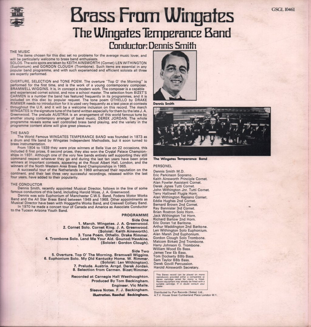 Wingates Temperance Band - Brass From Wingates - Lp