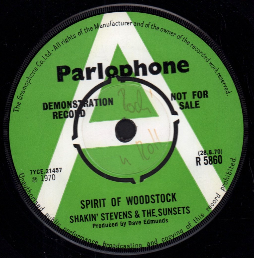 Shakin' Stevens And The Sunsets - Spirit Of Woodstock - 7 Inch