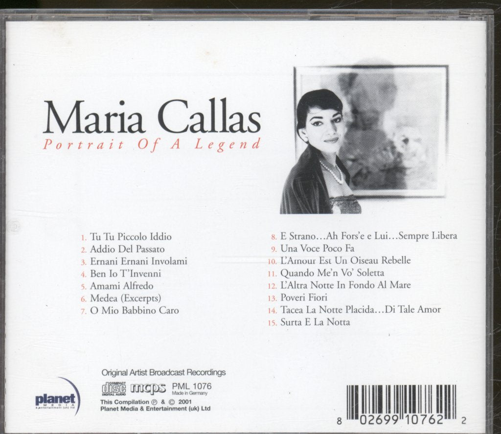 Maria Callas - Portrait Of A Legend - Cd