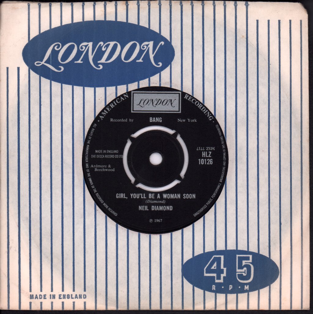 Neil Diamond - Girl You'll Be A Woman Soon - 7 Inch