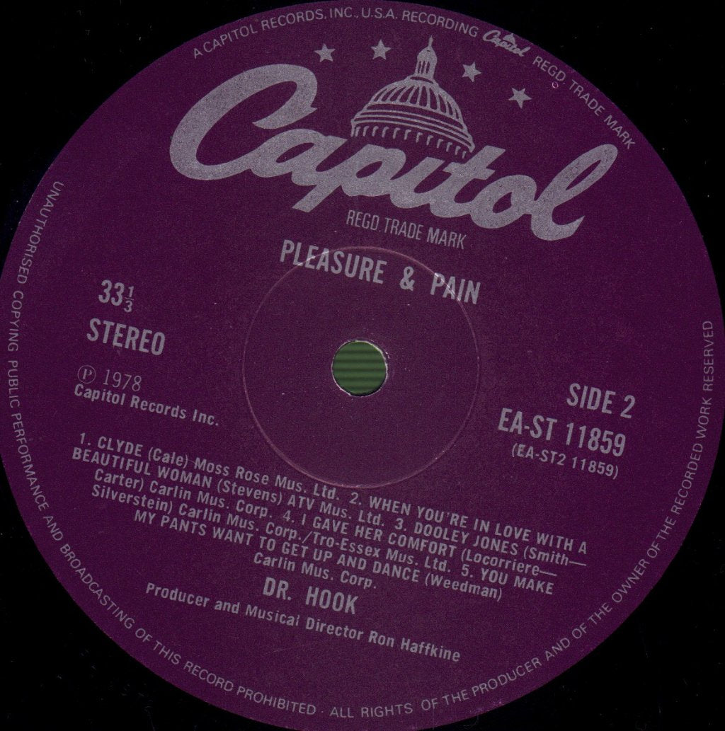 Dr Hook - Pleasure And Pain - Lp