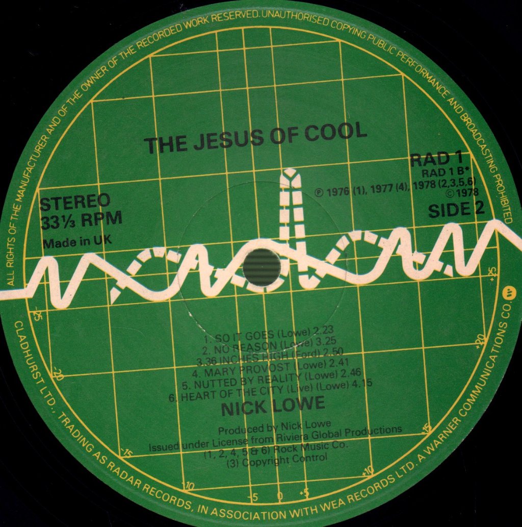 Nick Lowe - Jesus Of Cool - Lp