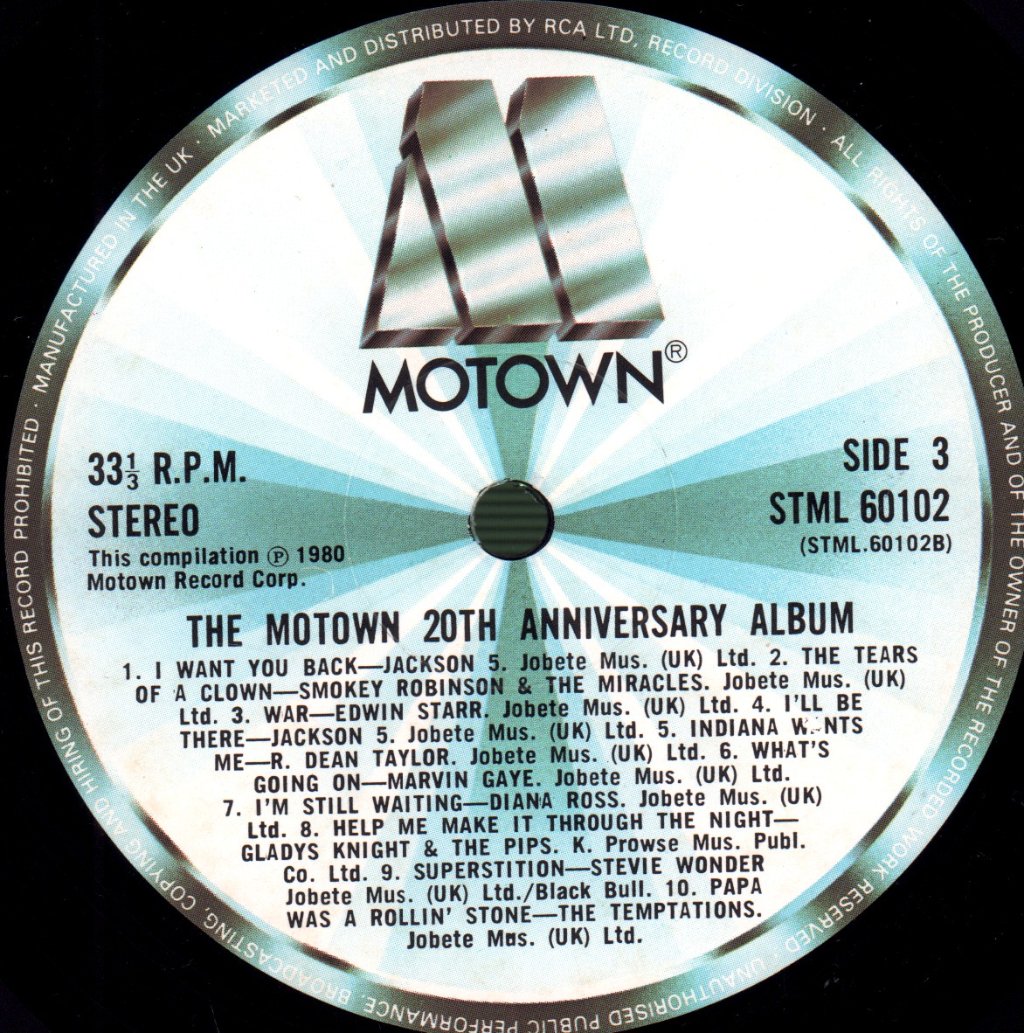 Various Artists - Motown 20th Anniversary Album - Double Lp