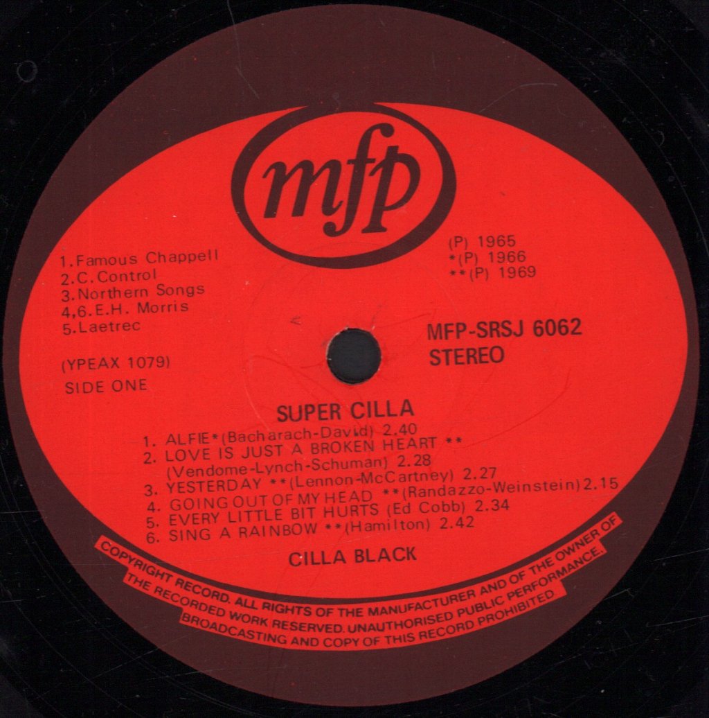 Cilla Black - Super Cilla - Lp