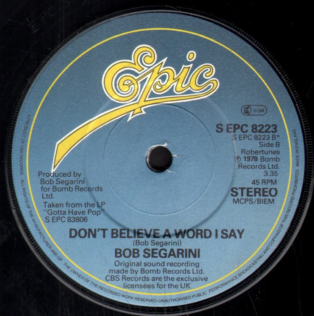 Bob Segarini - Please Please Please - 7 Inch