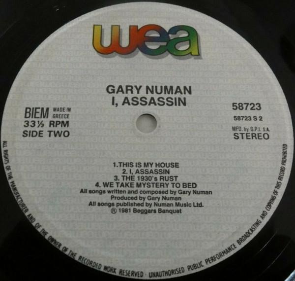 Gary Numan - I, Assassin - Lp