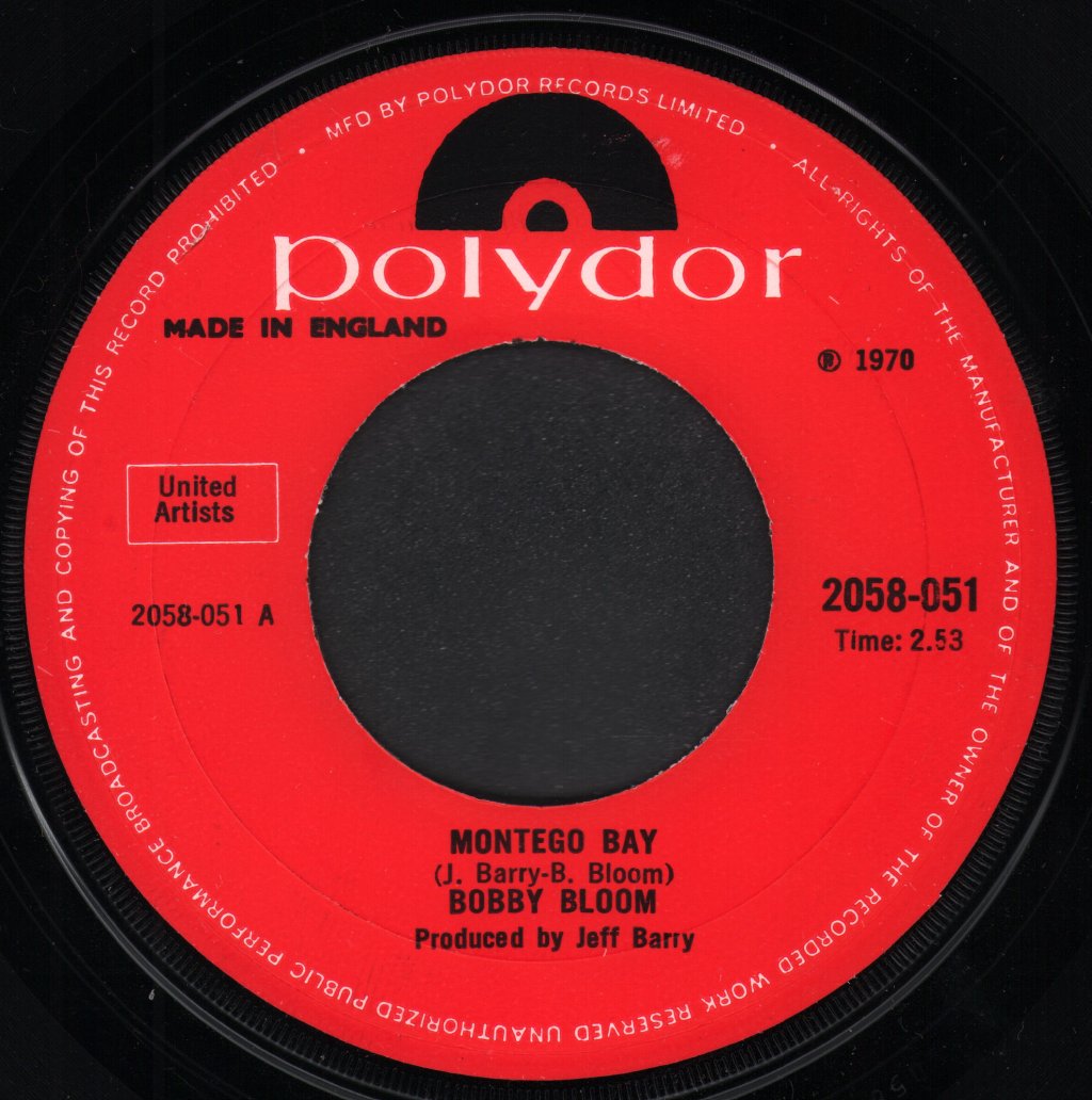 Bobby Bloom - Montego Bay - 7 Inch
