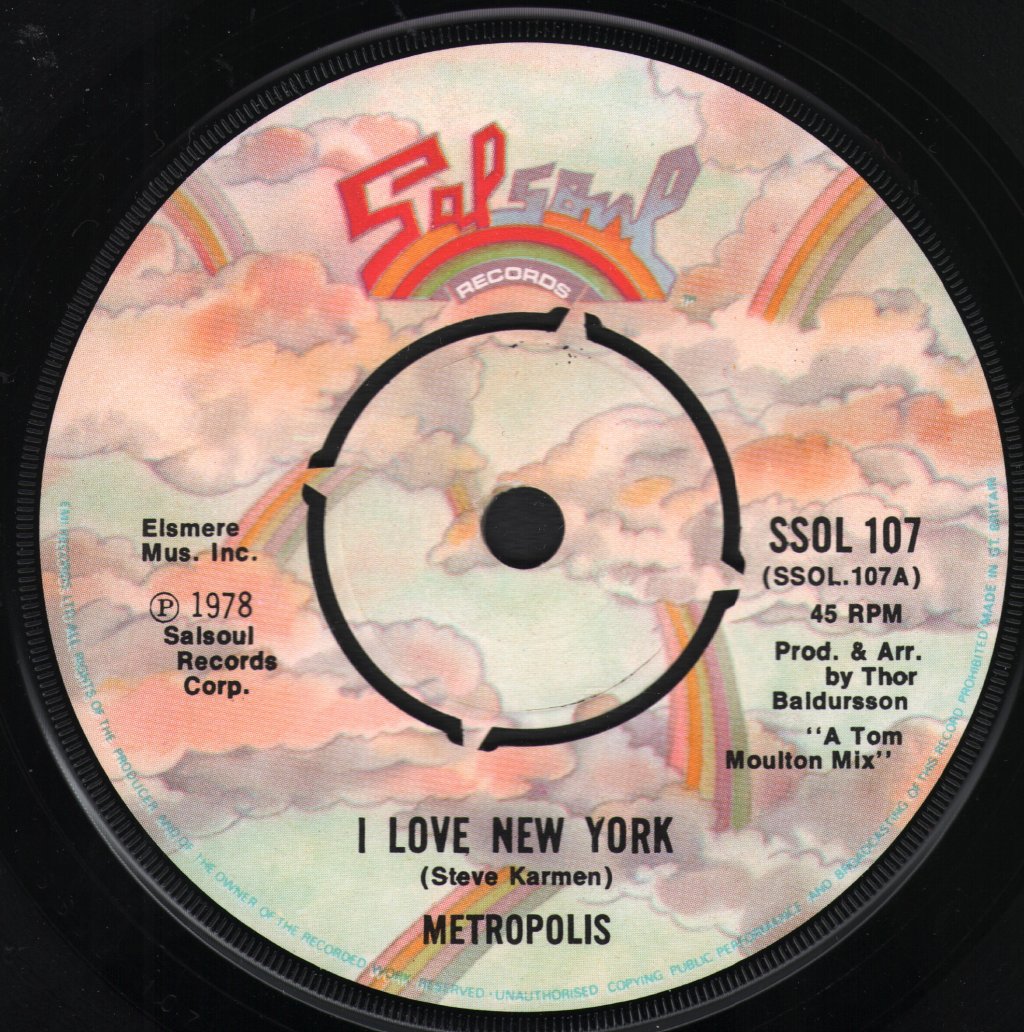 Metropolis (70'S Soul Group) - I Love New York - 7 Inch