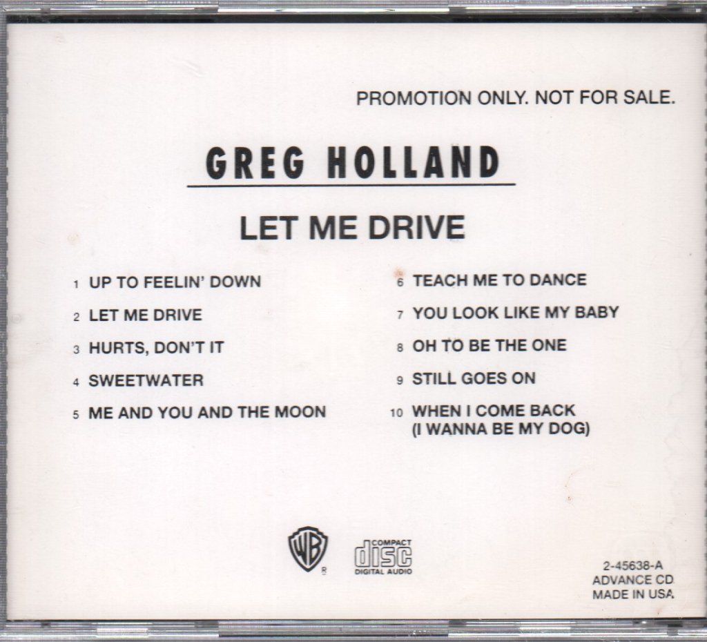 Greg Holland - Let Me Drive - Cd