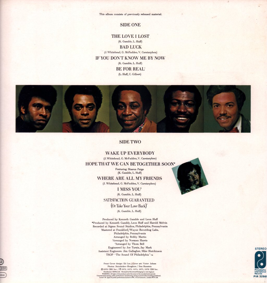 Harold Melvin And The Blue Notes - Greatest Hits - Lp