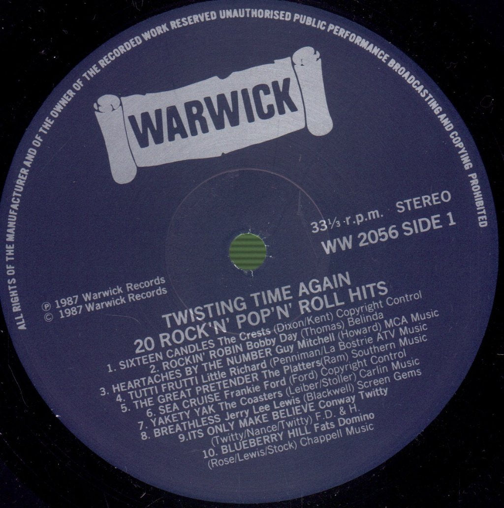 Various Artists - Twistin' Time Again - 20 Rock N Pop N Roll Hits - Lp