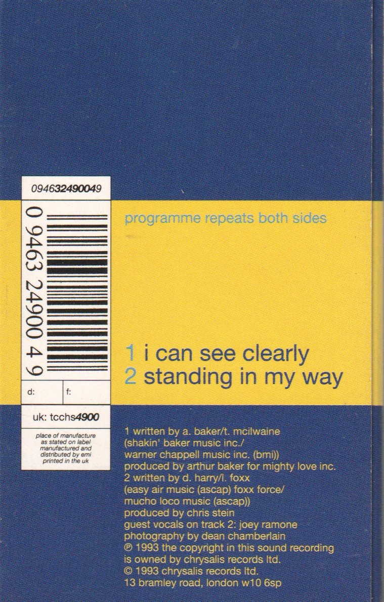 Debbie Harry - I Can See Clearly - Cassette