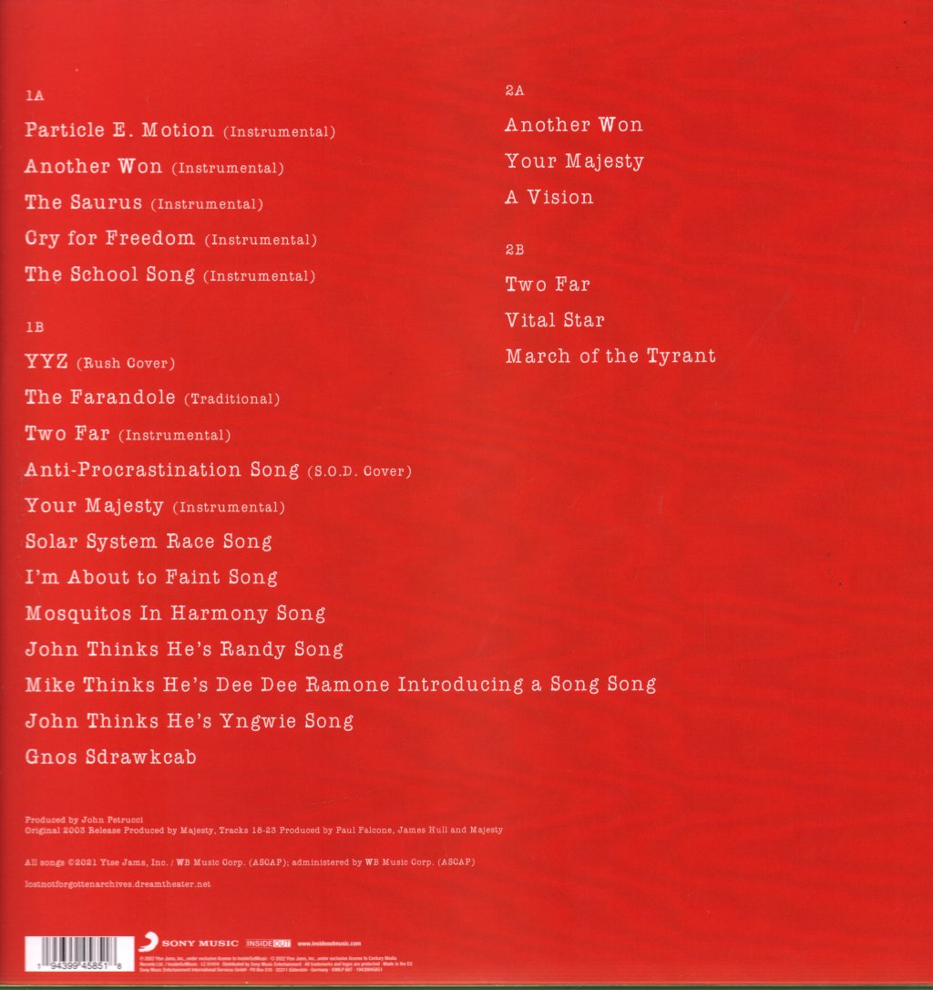 Dream Theater - Majesty Demos (1985-1986) - Double Lp