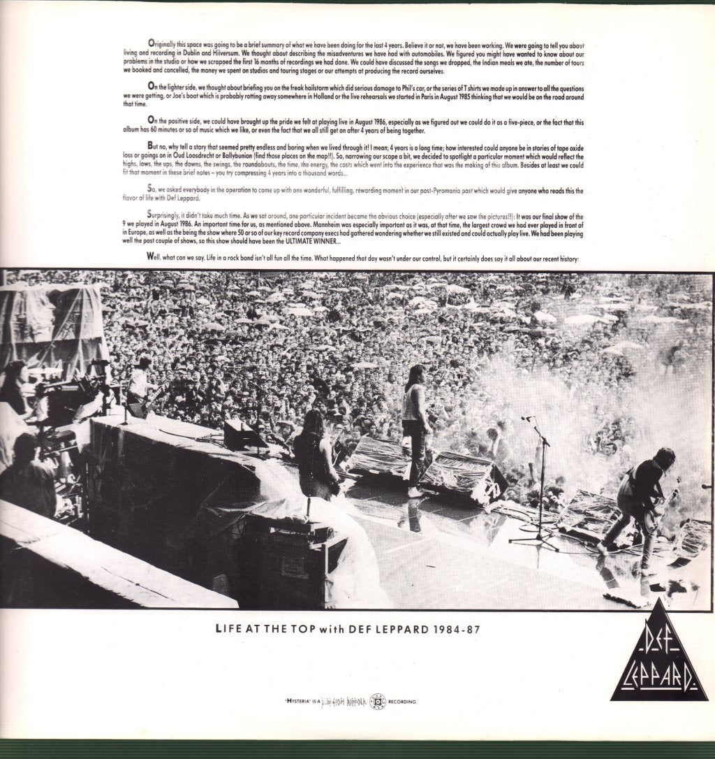 Def Leppard - Hysteria - Lp