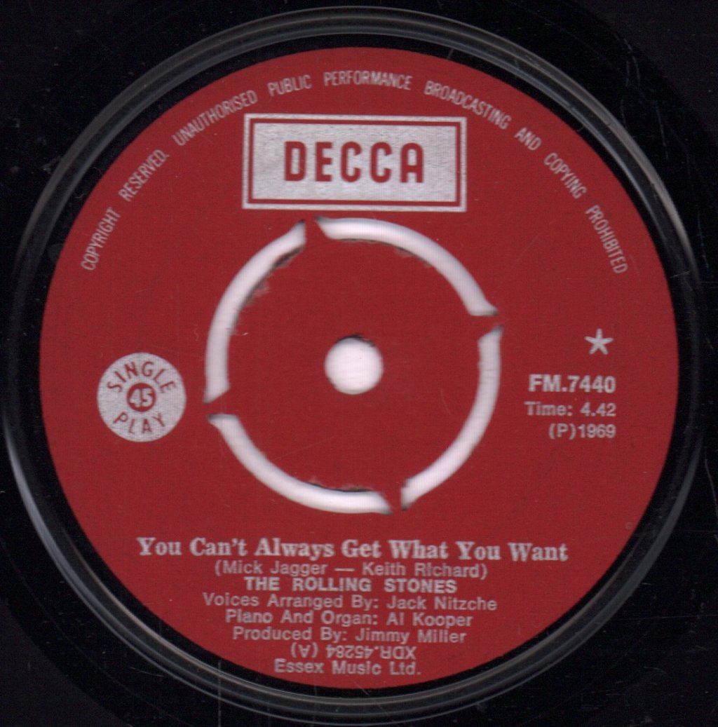 Rolling Stones - You Can't Always Get What You Want - 7 Inch