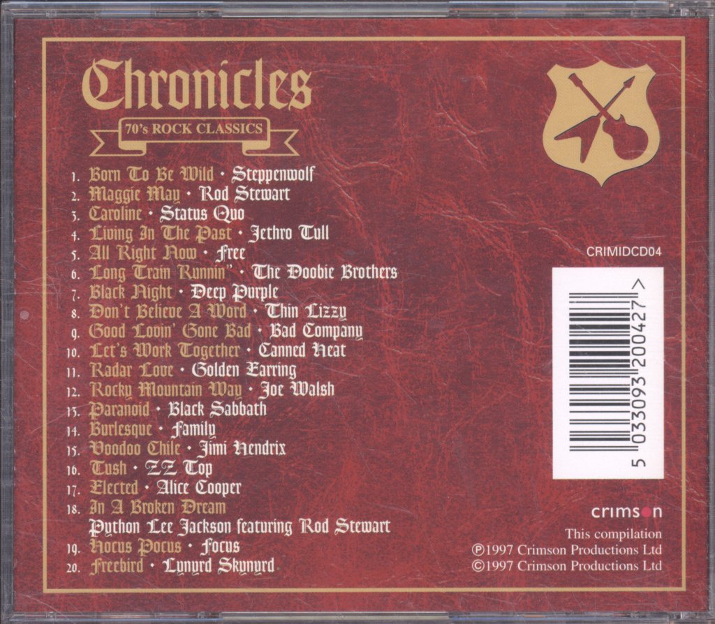 Various Artists - Chronicles - 70's Rock Classics - Cd