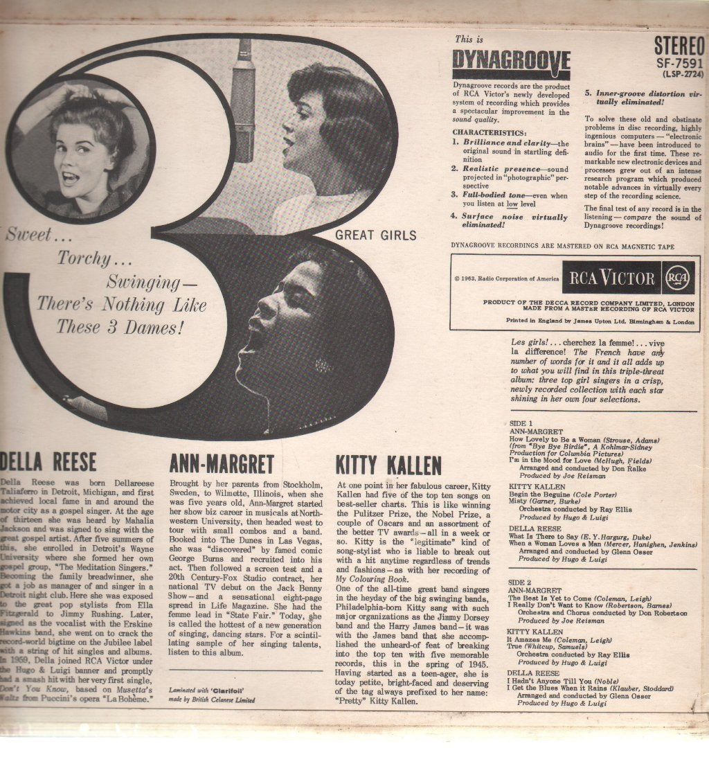 Various Artists - 3 Great Girls - Lp