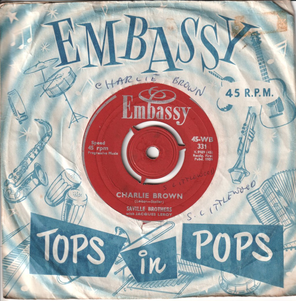 Saville Brothers with jacques leroy - Charlie Brown - 7 Inch