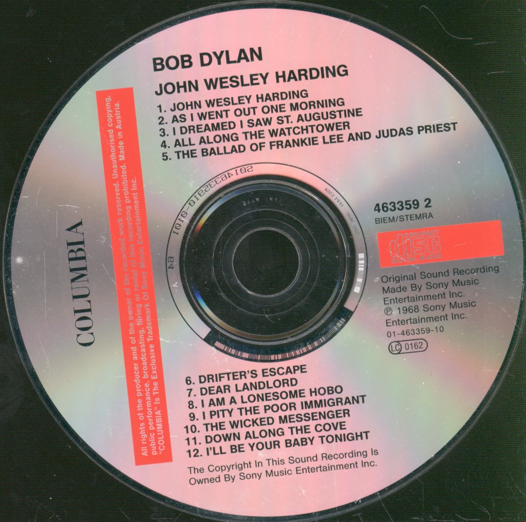 Bob Dylan - John Wesley Harding - Cd