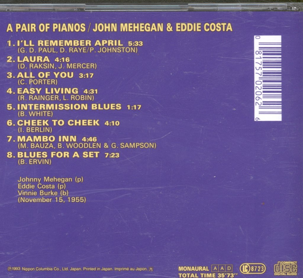 John Mehegan And Eddie Gosta - A Pair Of Pianos - Cd