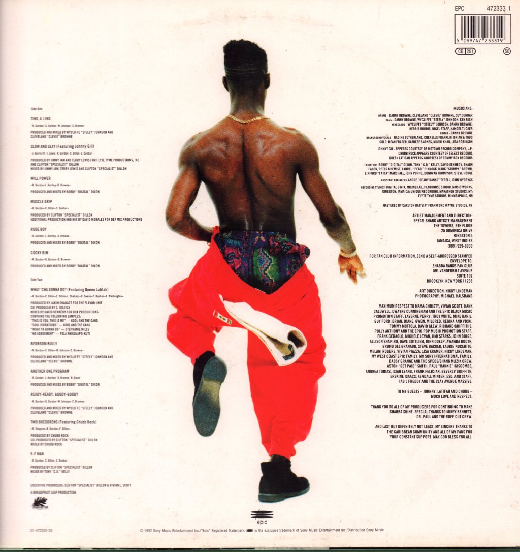 Shabba Ranks - X-Tra Naked - Lp