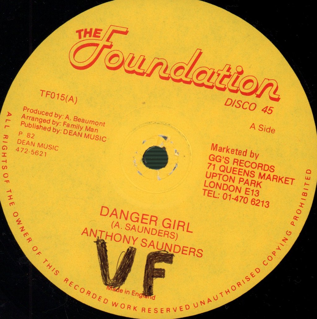 Anthony Saunders - Danger Girl - 12 Inch