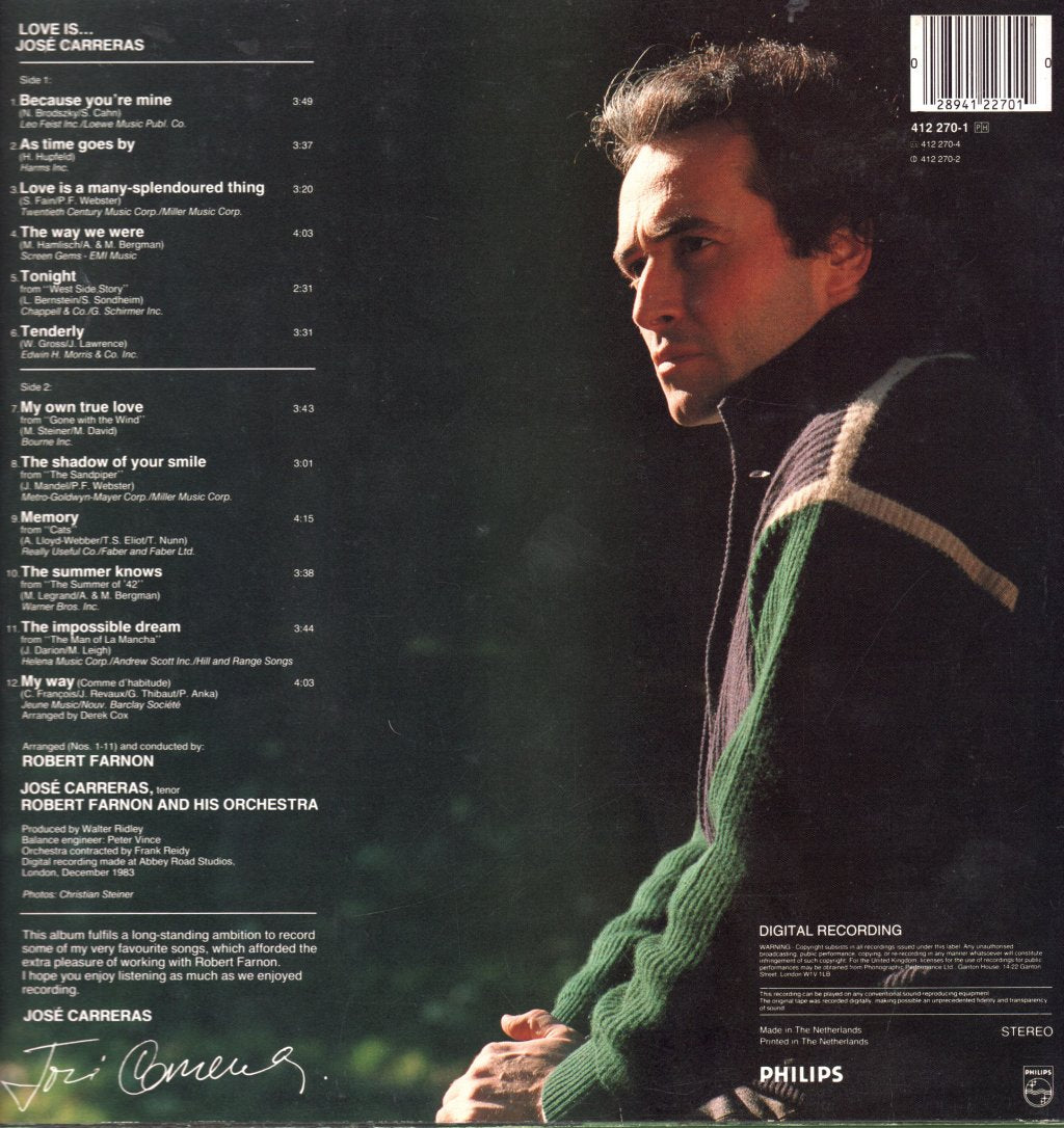 José Carreras - Love Is... - Lp