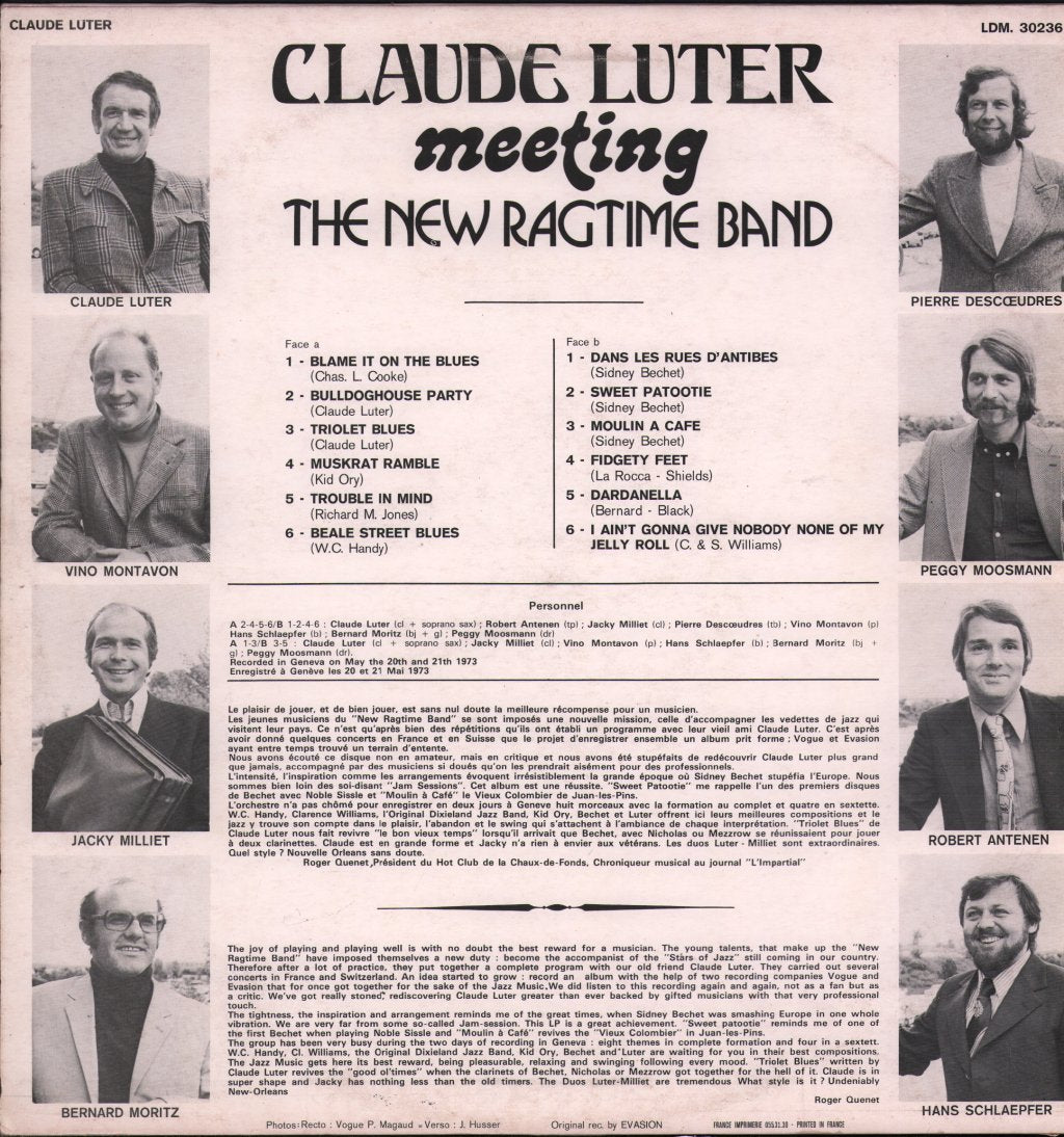 Claude Luter / New Ragtime Band - Claude Luter Meeting New Ragtime Band - Lp