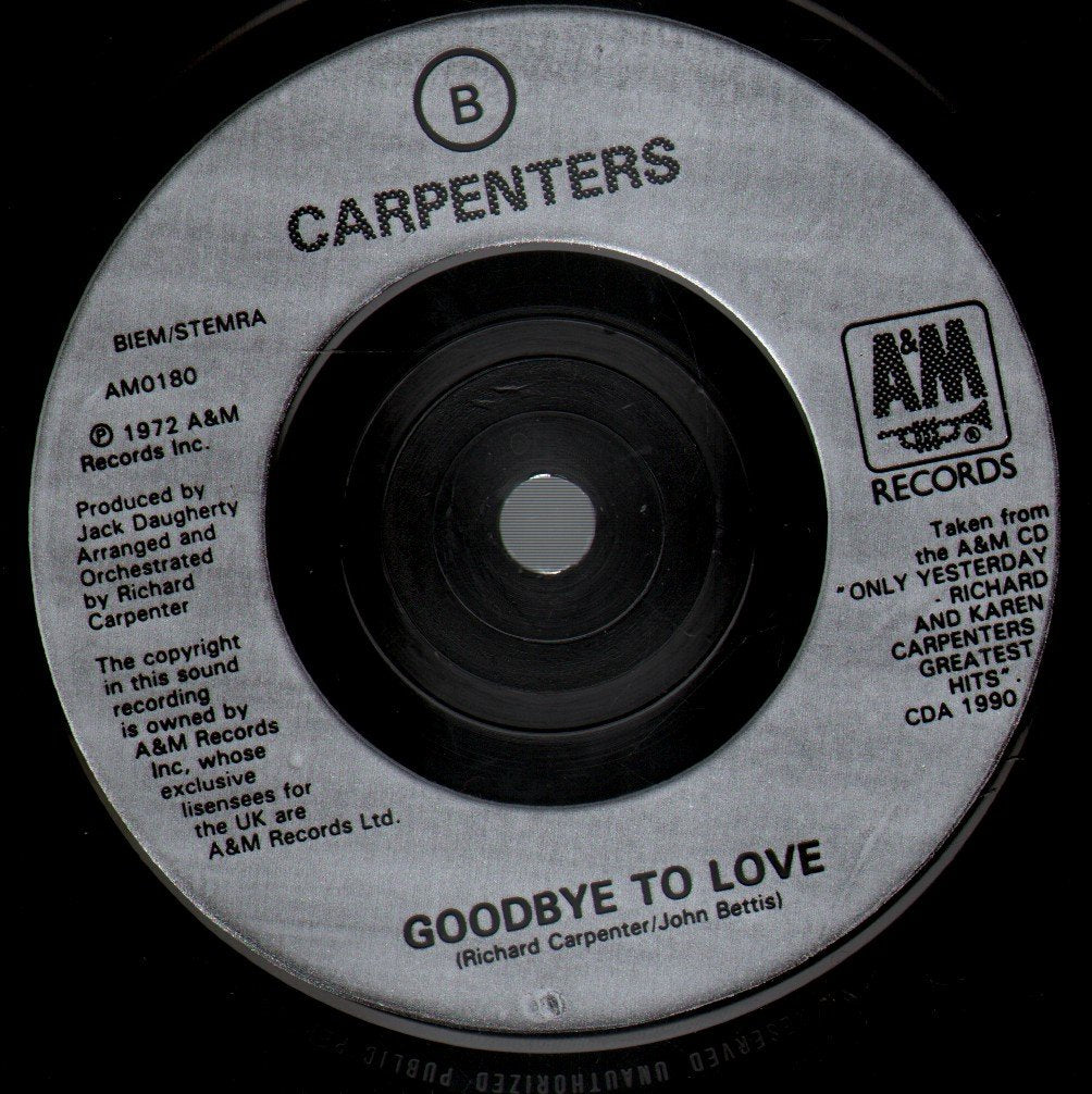 Carpenters - Rainy Days And Mondays - 7 Inch