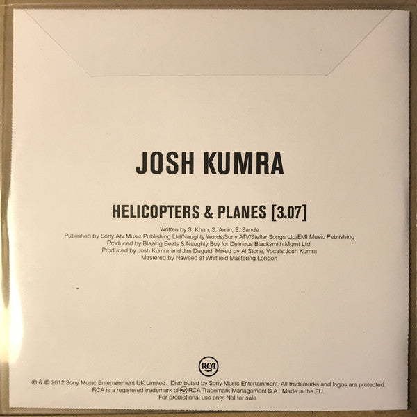 Josh Kumra - Helicopters & Planes - Cdr