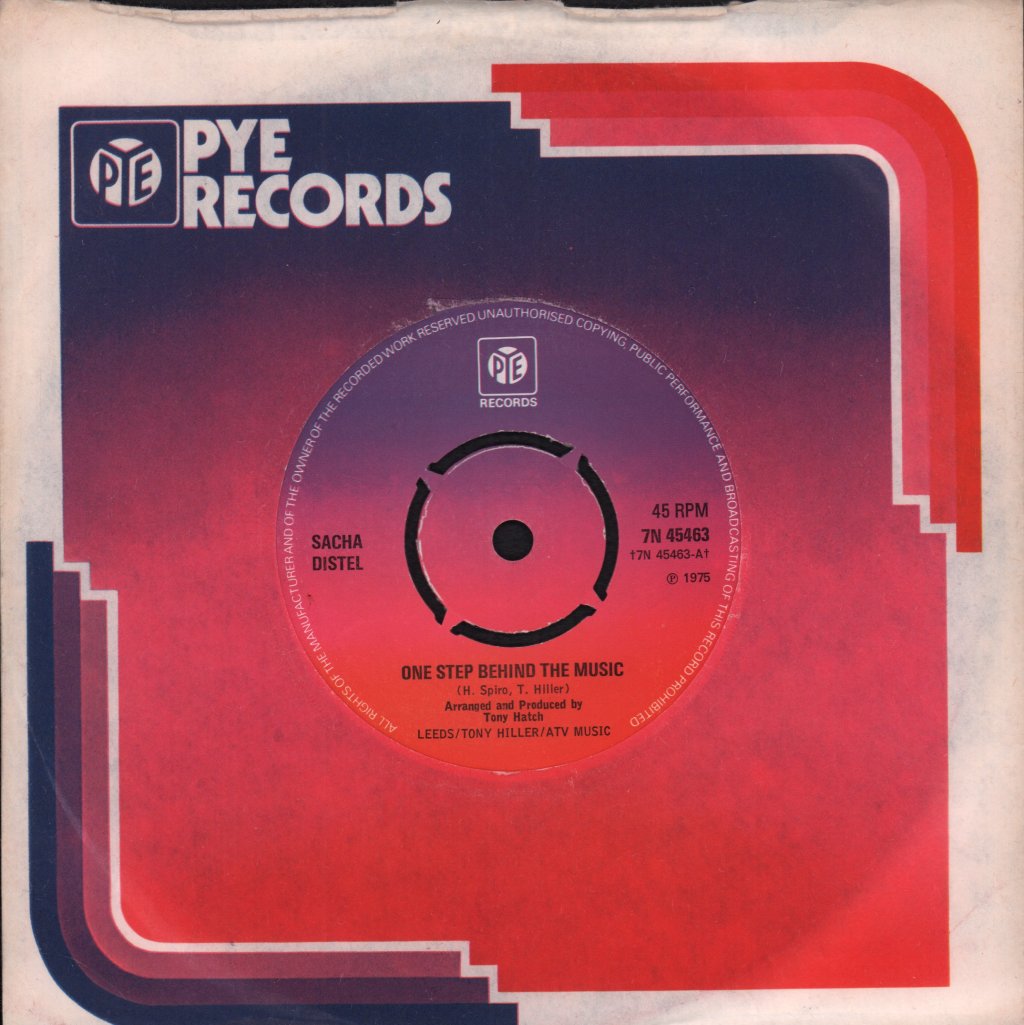 Sacha Distel - One Step Behind The Music - 7 Inch