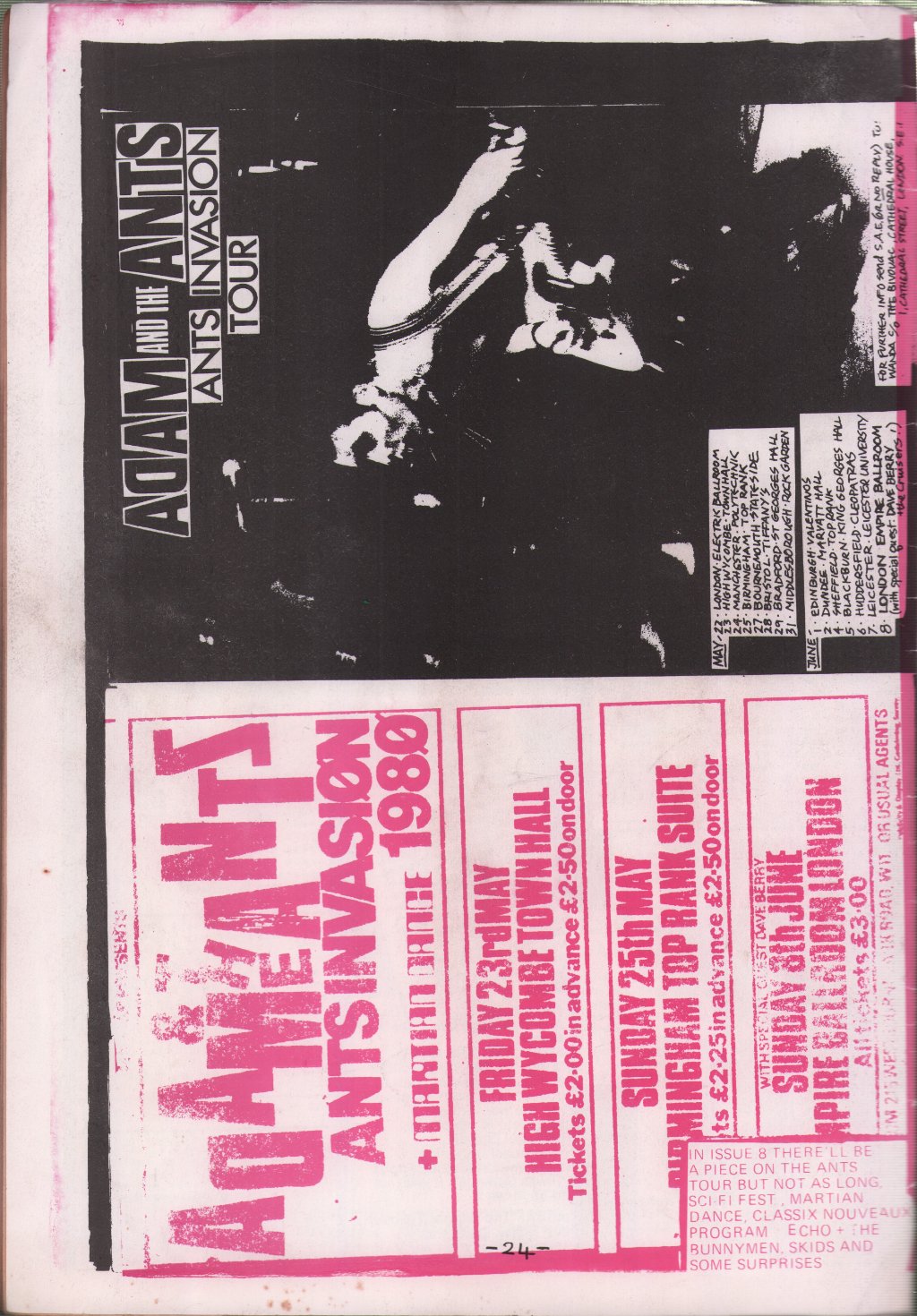 Vague - No. 7 Antzine - Special Adam and the Ants Tour Issue - Fanzine