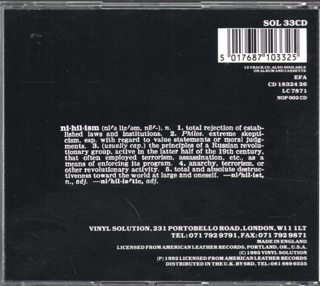 Poison Idea - Blank, Blackout, Vacant - Cd