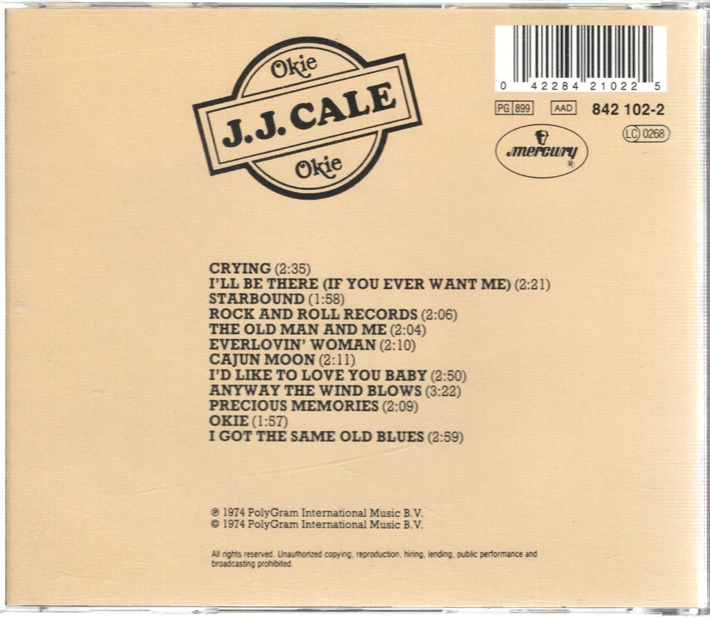 J.J. Cale - Okie - Cd