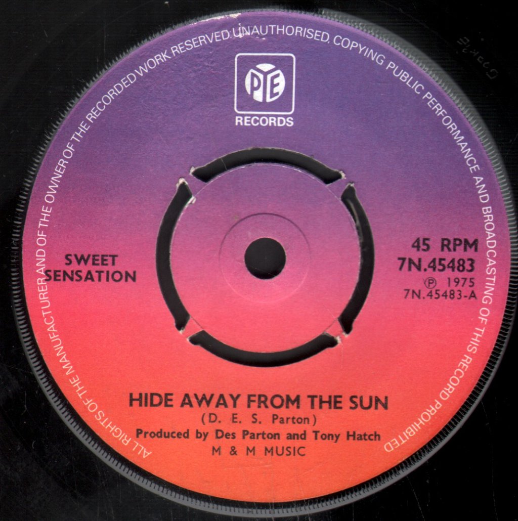 Sweet Sensation - Hide Away From The Sun - 7 Inch