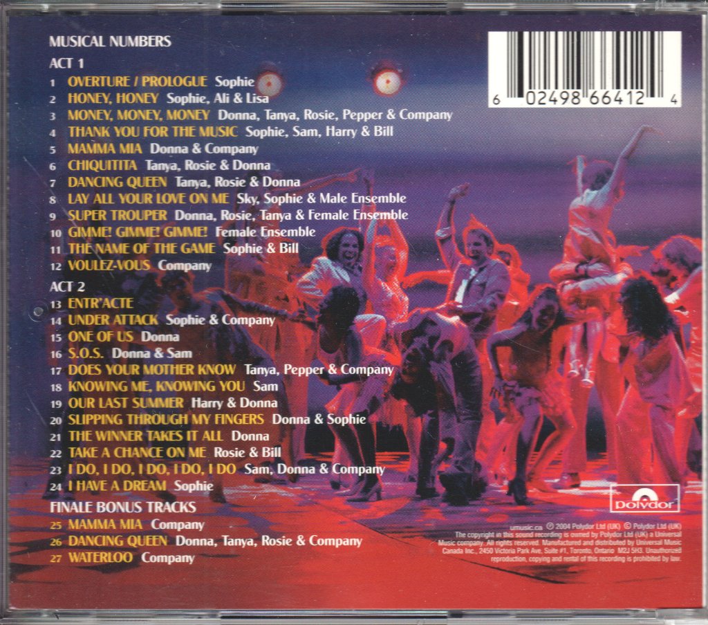 Björn Ulvaeus & Benny Andersson - Mamma Mia! Special Edition Original Cast Recording - Cd