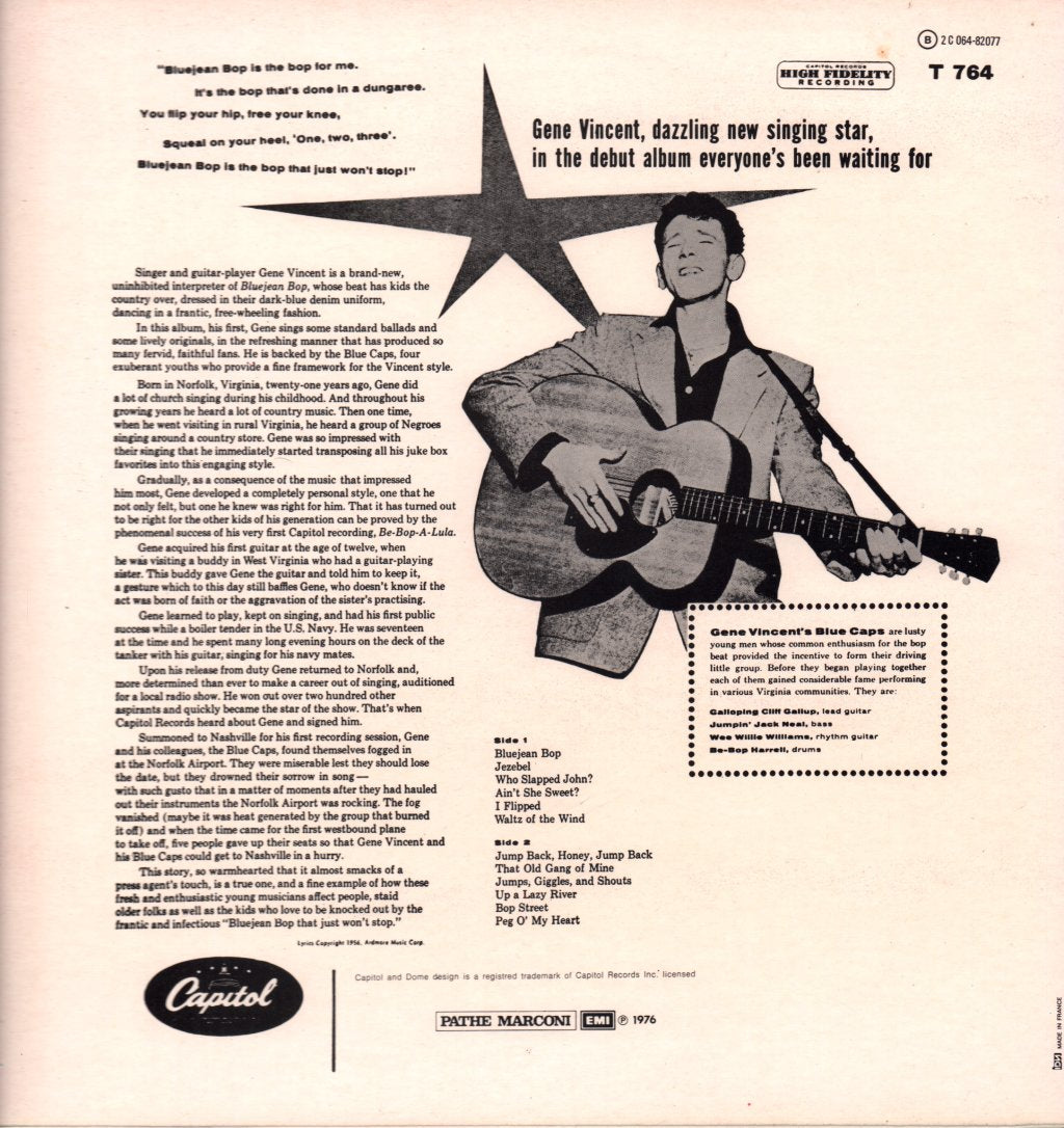 Gene Vincent And His Blue Caps - Bluejean Bop - Lp