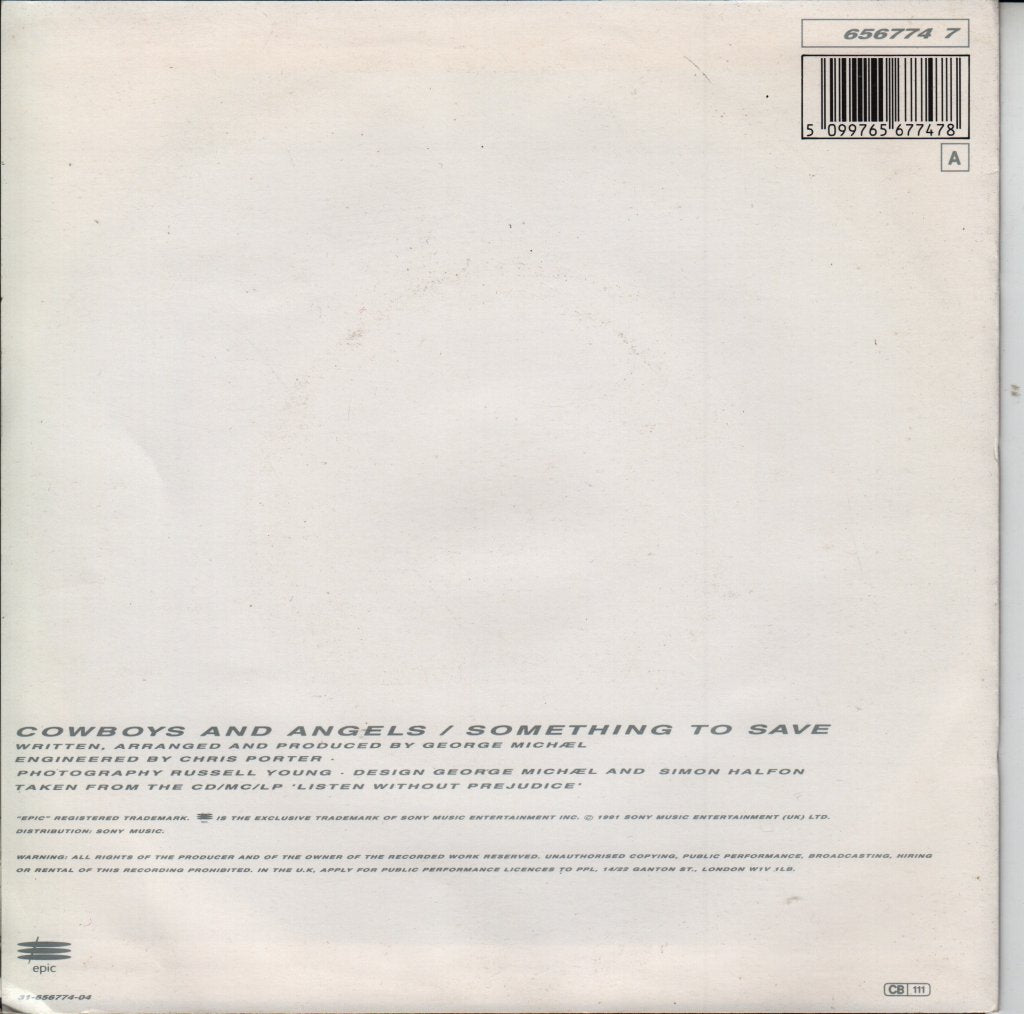George Michael - Cowboys And Angels - 7 Inch