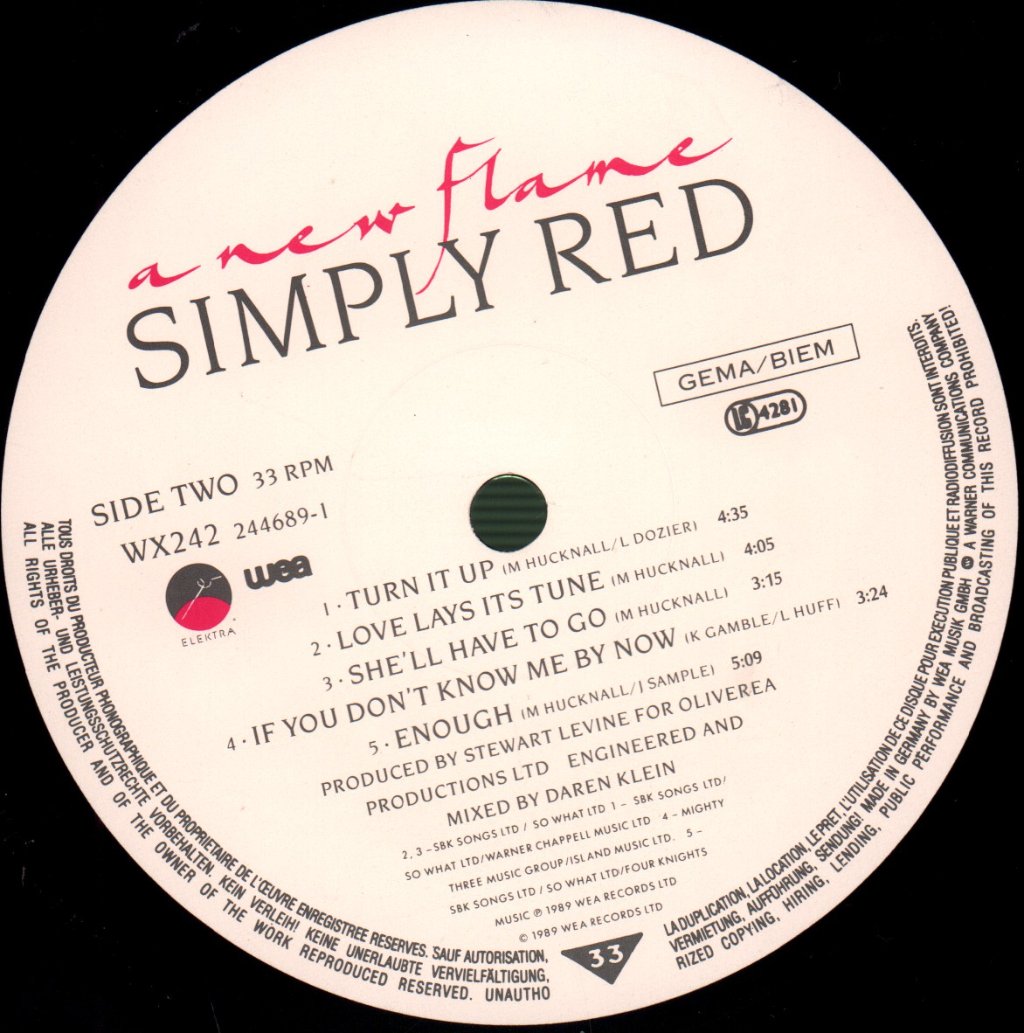 Simply Red - A New Flame - Lp