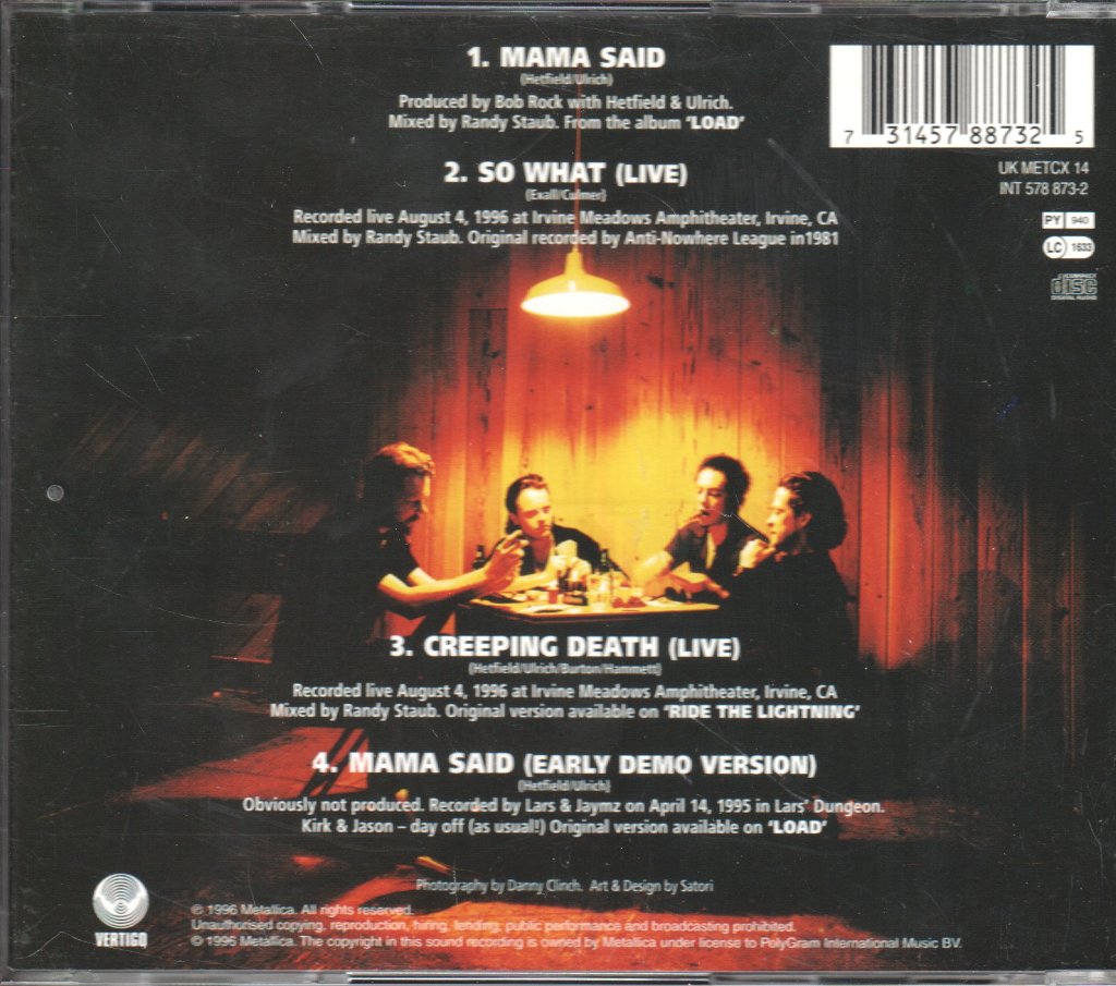Metallica - Mama Said - Cd