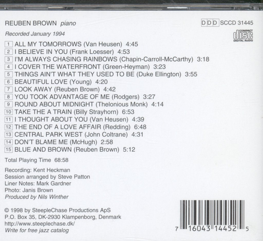 Reuben Brown - Blue and Brown - Cd