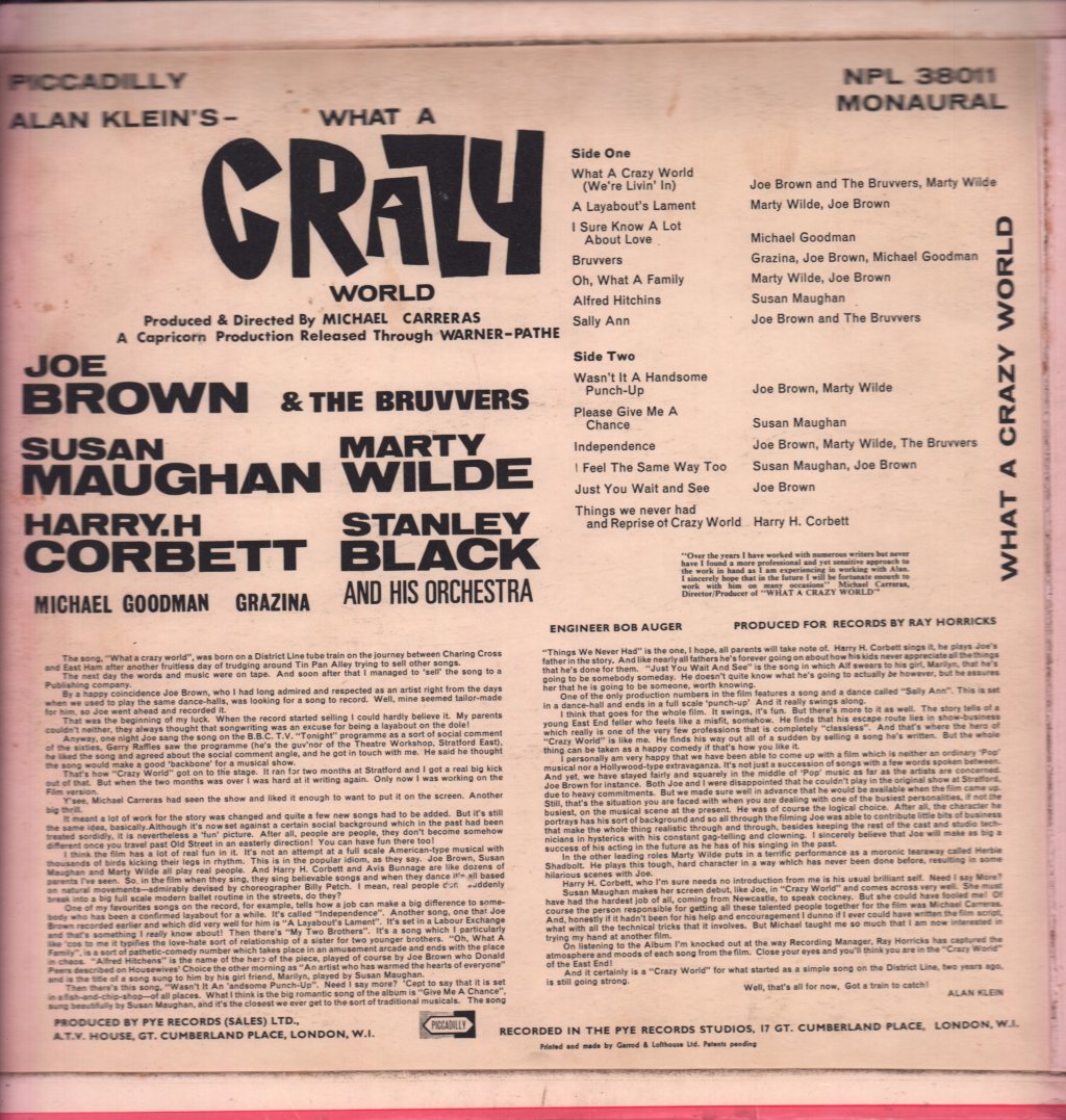 Various Artists - What A Crazy World - Lp