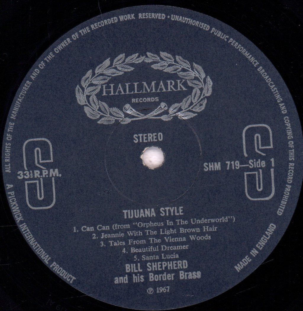 Bill Shepherd And His Border Brass - Tijuana Style - Lp