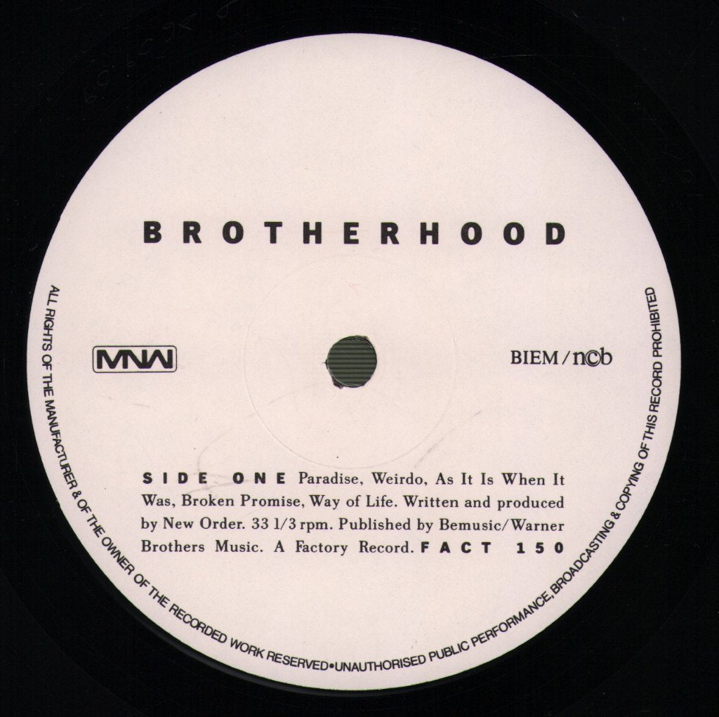 New Order - Brotherhood - Lp