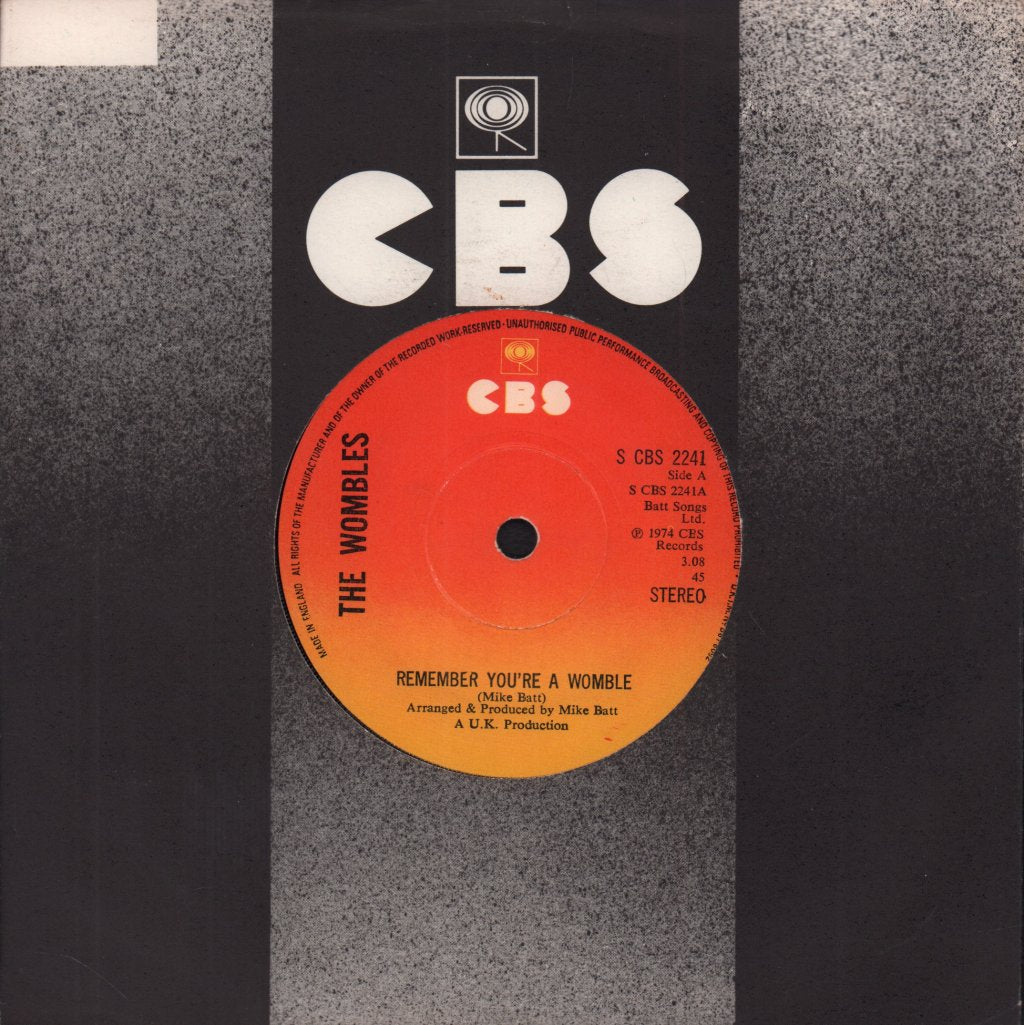 Wombles - Remember You're A Womble - 7 Inch