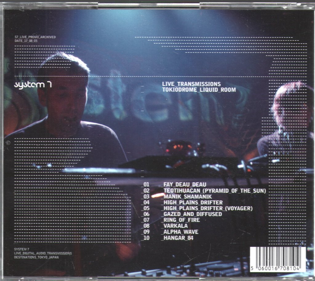 System 7 - Live Transmissions - Cd