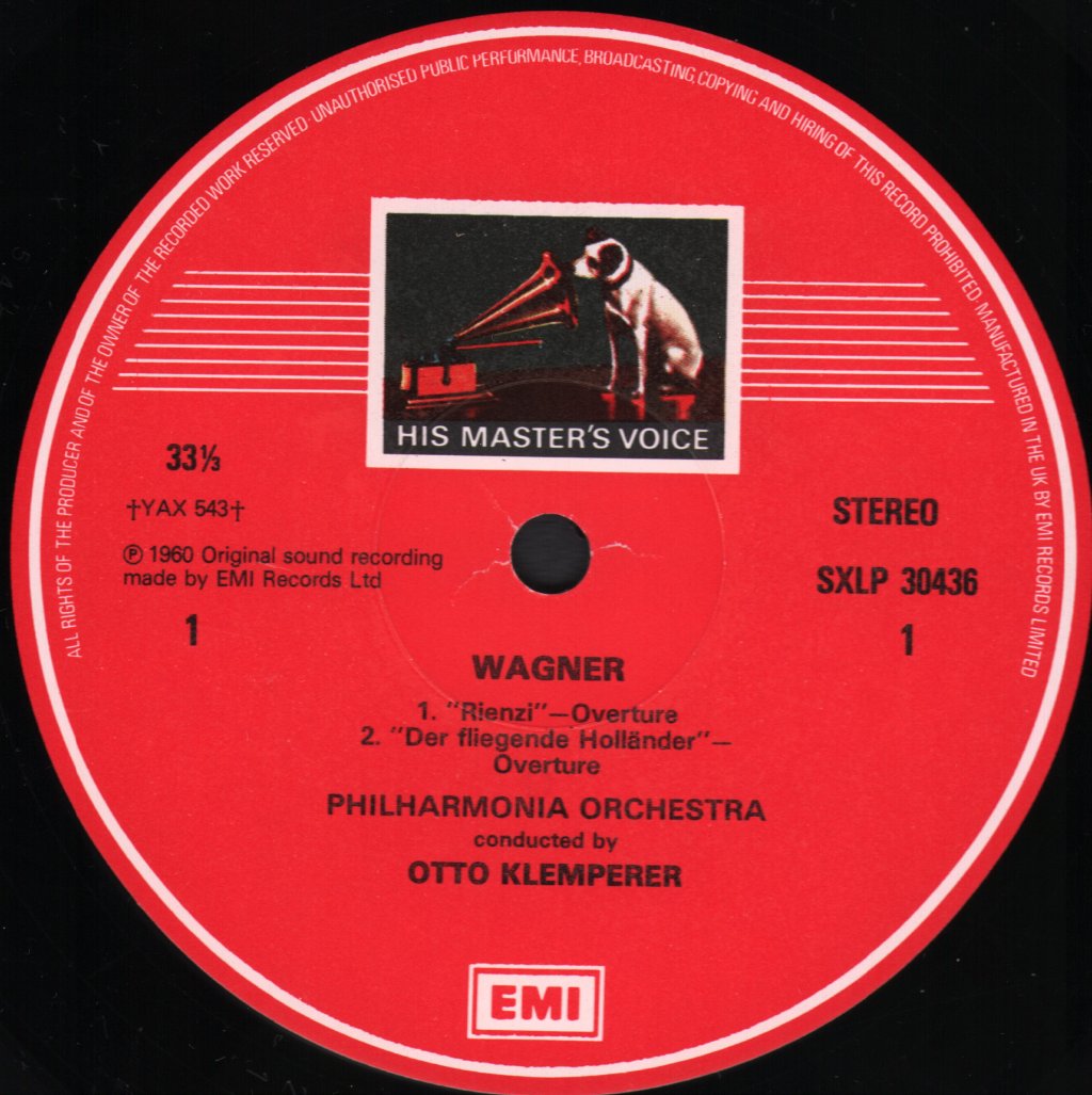 Otto Klemperer / Philharmonia Orchestra - Wagner Overtures - Lp