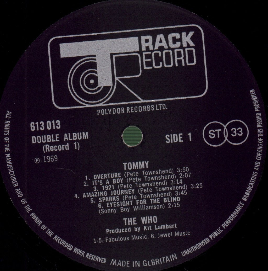 Who - Tommy - Double Lp
