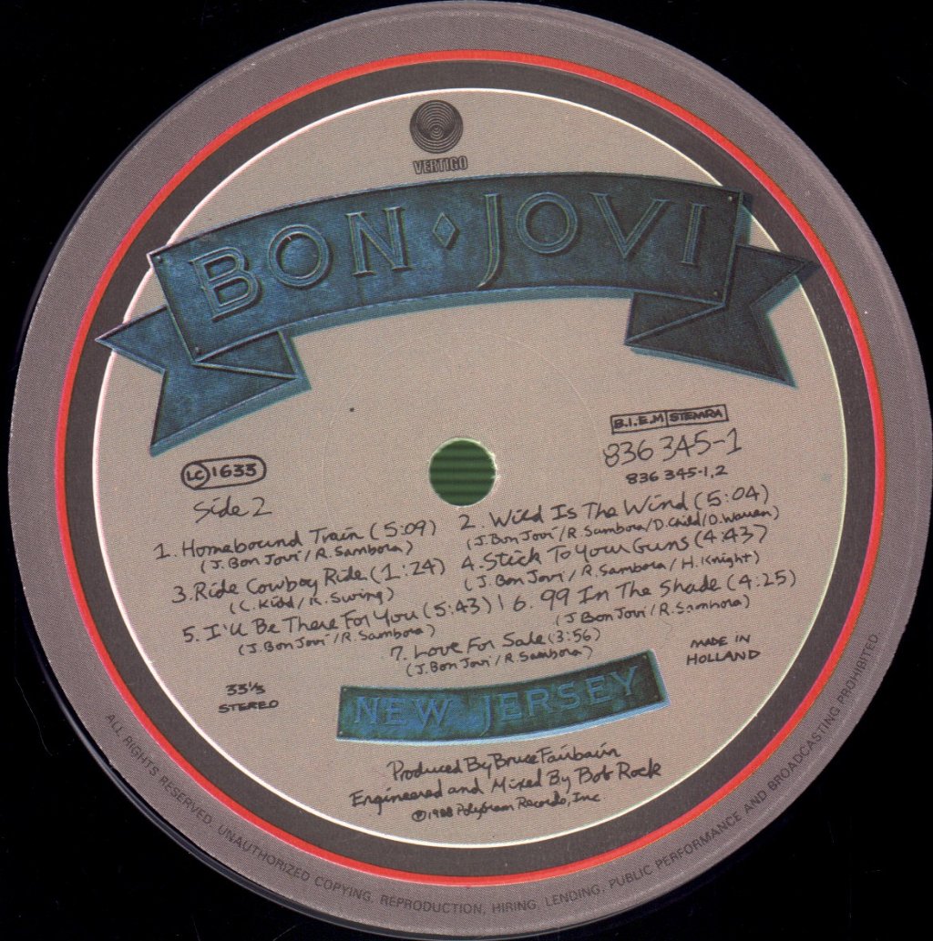 Bon Jovi - New Jersey - Lp